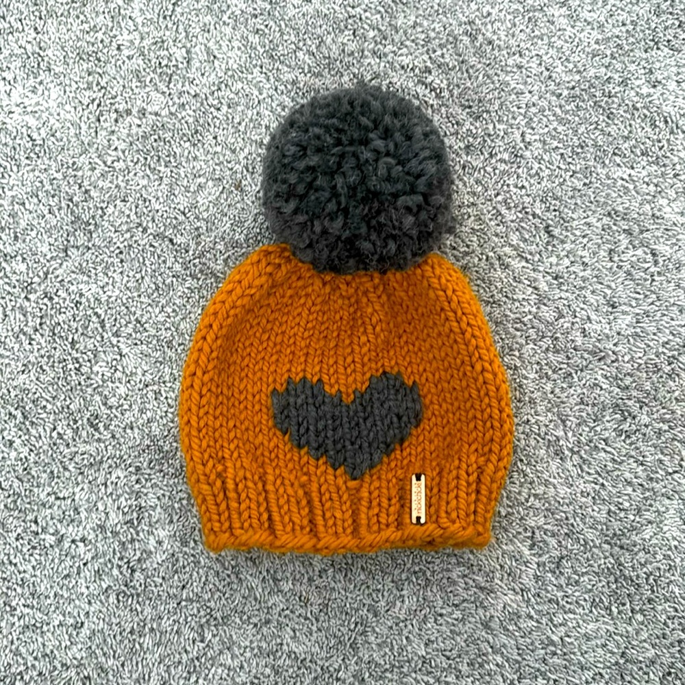 Heart knit beanie
